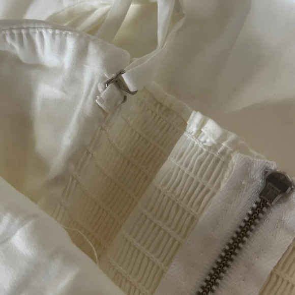 Reformation Lissa Cotton Midi Dress White Ivory Removable Strap | US 2 UK 6 - Picture 13 of 14